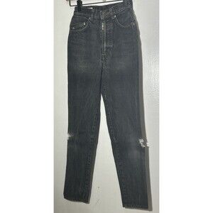 Vintage Edwin Something Jeans Tokyo Japan Women's Size 27 High Waist Faded Black